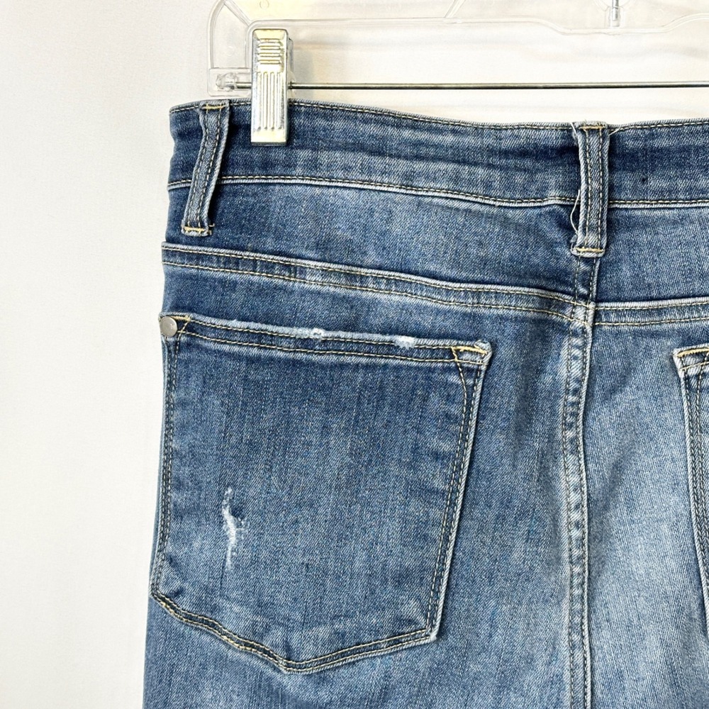 Judy BlueSize 11/30 Jeans Distressed Ripped‎ Skinny Mid Rise Denim Grunge 261 - Picture 10 of 12